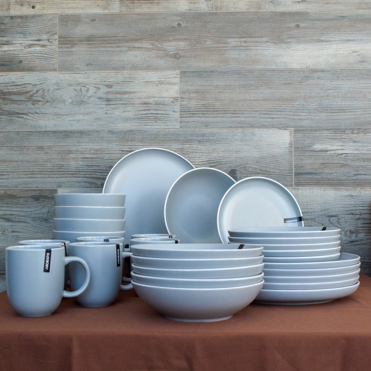 Сервіз столовий Ardesto Cremona Dusty grey 30 предметів кераміка