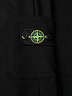 Чоловічий спортивний костюм Stone Island Толстовка + Штани + Футболка + Кепка чорний на блискавці Стон Айленд, фото 4