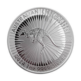 Срібна монета 1 Унція Австралійський Кенгуру 1 Долар 2024 — Інвестиційне Срібло
