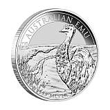 Срібна монета Австралійський страус Ему 1oz 2024 Австралія 999.9 інвестиційна 1 долар, фото 3