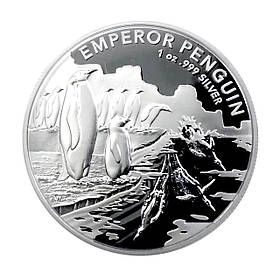 Срібна монета 1 унція Австралія 2023: Австралійська Антарктична територія, Імператорський пінгвін