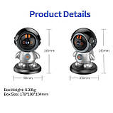 Відеорадіо няняня поворотна 8936 WiFI з 2K бездротова кімнатна камера зі зворотним зв'язком у формі робота, фото 4