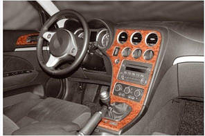 Накладки на панель Alfa Romeo 159 2005-2011 Темне дерево Meric