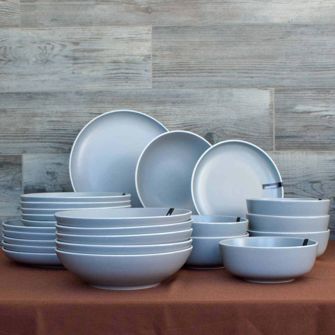 Сервіз столовий Ardesto Cremona Dusty grey 24 предмети кераміка