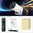LED Проектор для дому портативний Смарт з WiFi, Bluetooth, Android 11, білий, 1280х720р TV-89, фото 3