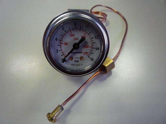 Манометр 0-16 BAR з капіляром для кавомашини BRASILIA / VIBIEMME - 1/8F - обід Ø 50мм - основа Ø 41мм