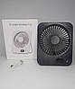 Вентилятор портативний акумуляторний USB Fan F10B чорний, фото 3