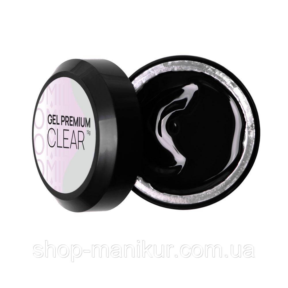 Гель для нарощування Komilfo Gel Premium  clear, 15 г