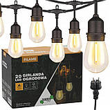 Декоративна гірлянда GardenLine SOL1250 20 LED 20 м для балкона на сонячній батареї, фото 3