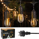 Декоративна гірлянда GardenLine SOL1250 20 LED 20 м для балкона на сонячній батареї, фото 5