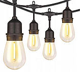 Декоративна садова гірлянда GardenLine SOL1267 15 м 15 LED Wi-Fi керування теплий білий, фото 6