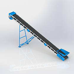 Стрічковий транспортер 500×8000 (прямий / жолобчастий / похилий)