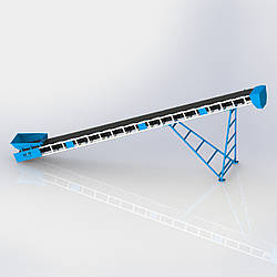 Стрічковий жолобчастий транспортер Т500×10000 — промисловий конвеєр для транспортування сипучих матеріалів