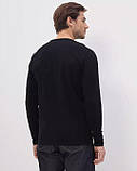 Чоловічий базовий лонгслів 25/М508-24 Мальта S чорний (2901000447056), фото 4