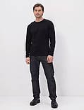 Чоловічий базовий лонгслів 25/М508-24 Мальта S чорний (2901000447056), фото 6