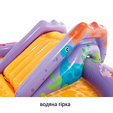 Надувний ігровий центр Intex 56139 «Діно світ» (201х157х69 см) гірка, фонтан, фото 5