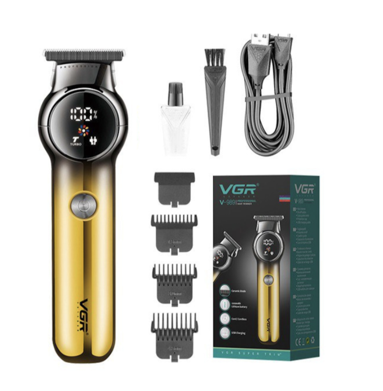 Машинка для стрижки волосся VGR V989 із зарядкою від USB