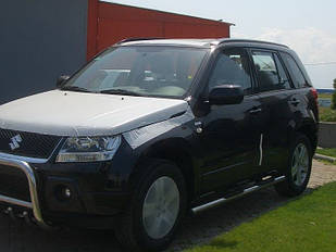 Бокові трубі з накладками 2 шт нерж Suzuki Grand Vitara 2012-2015