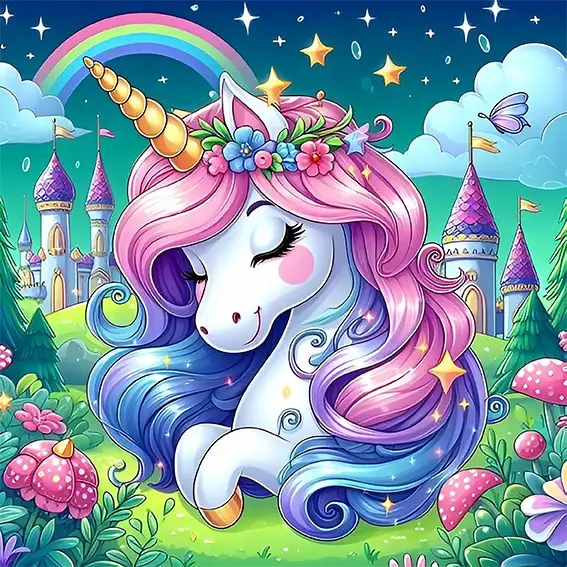 Алмазна мозаїка Діамантові ручки (GU_177319) Казковий сон, 25*25см