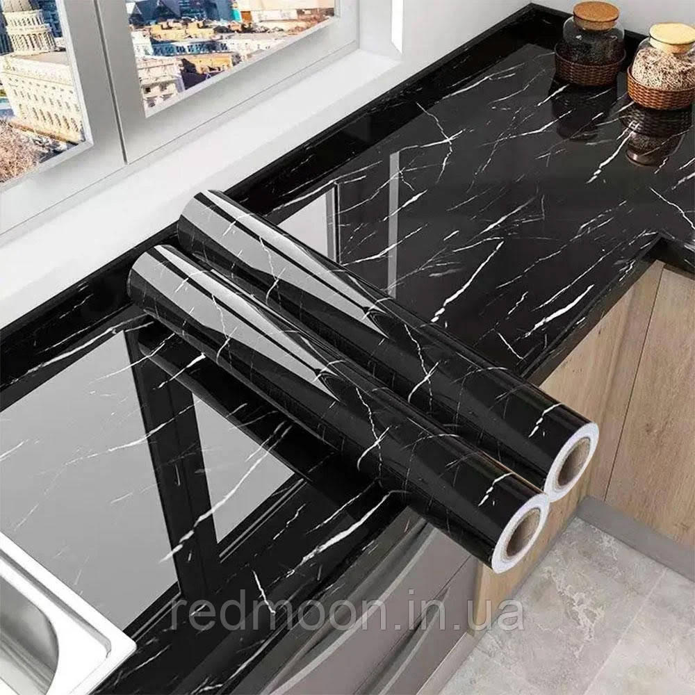 Набір 2шт Самоклейна плівка під мармур 5м х 60см Kitchen Sticker / Кухонна самоклейка / Мармурова плівка