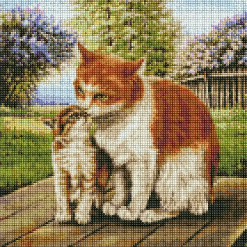 Алмазна мозаїка Ідейка (AMO7651) Материнське тепло ©Віктор Хом’як, 40 х 40 см