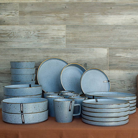 Сервіз столовий Ardesto Fasano grey 30 предметів кераміка, фото 1