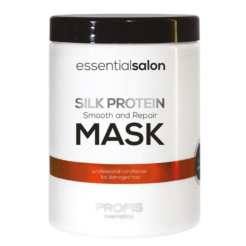 Розгладжувальна маска для волосся з протеїнами шовку Silk Protein Profis 1000 мл професійна косметика