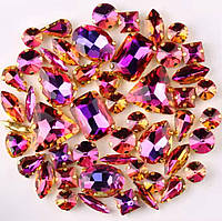 Стрази в оправі золотого кольору Red Volcano * 50 шт.