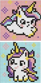 Алмазна мозаїка на магнітній основі Дві одноріжки 9x9 см