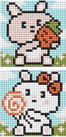 Алмазна мозаїка на самоклеючій основі Милі зайченята 9x9 см