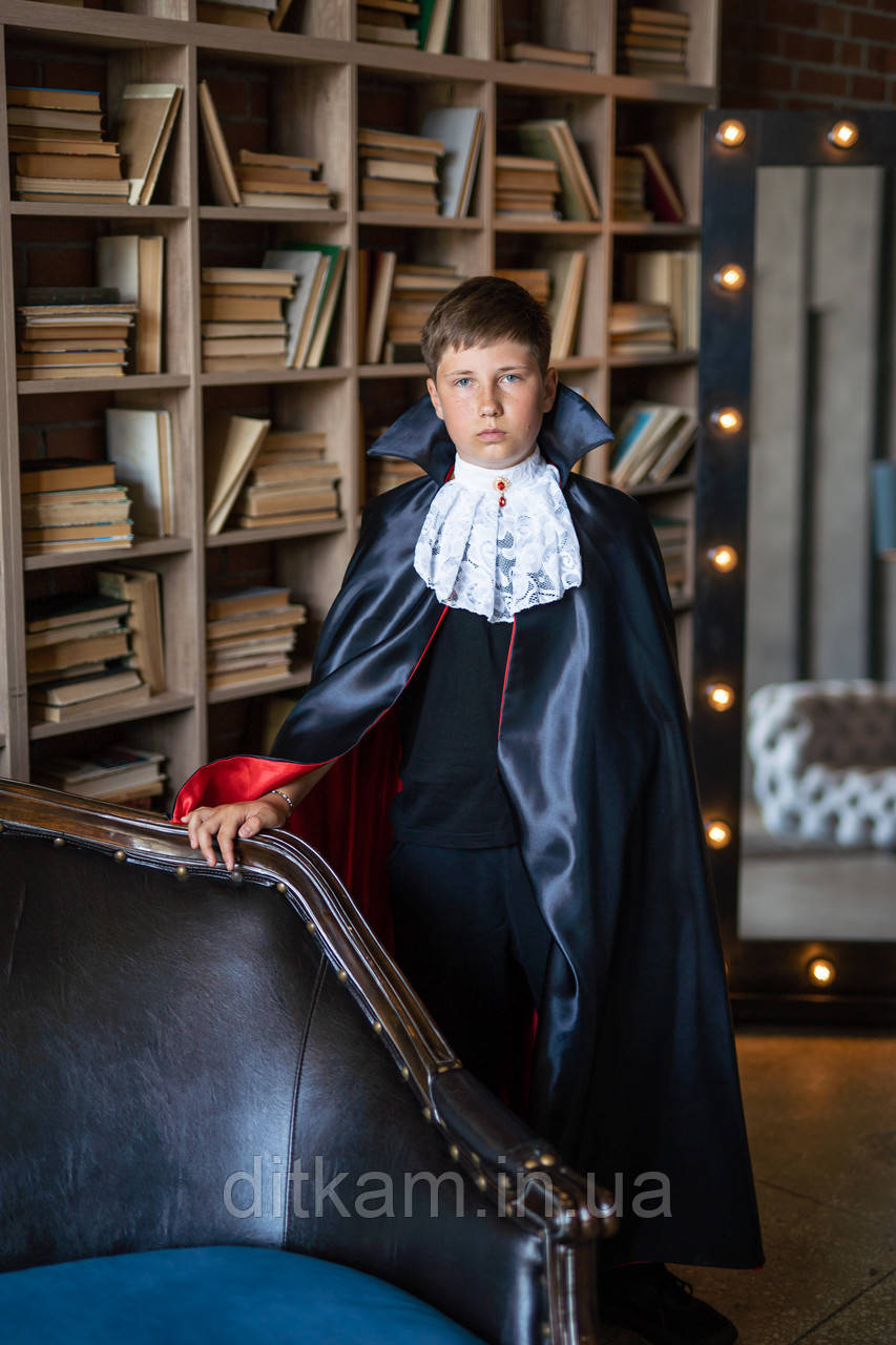 Дитячий карнавальний костюм Вампір Дракула червоний, фото 1
