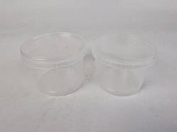 Судок з кришкою круглий 0,35 л. прозоре (50 шт.)