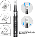 Ручка для мікроголки, електрична ручка PELCAS Derma Pen Акумуляторна регульована швидкість Dermapen мікроголки, фото 3