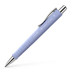 Ручка кулькова Faber-Castell POLY BALL Pale Iris ХВ автомат., каучуковий корпус, синя 1,0 мм, 241154