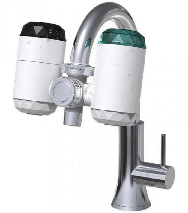 💙Міні бойлер на кран Zoosen ZSW-D01 (W-010) Проточний водонагрівач насадка фільтр, фото 1