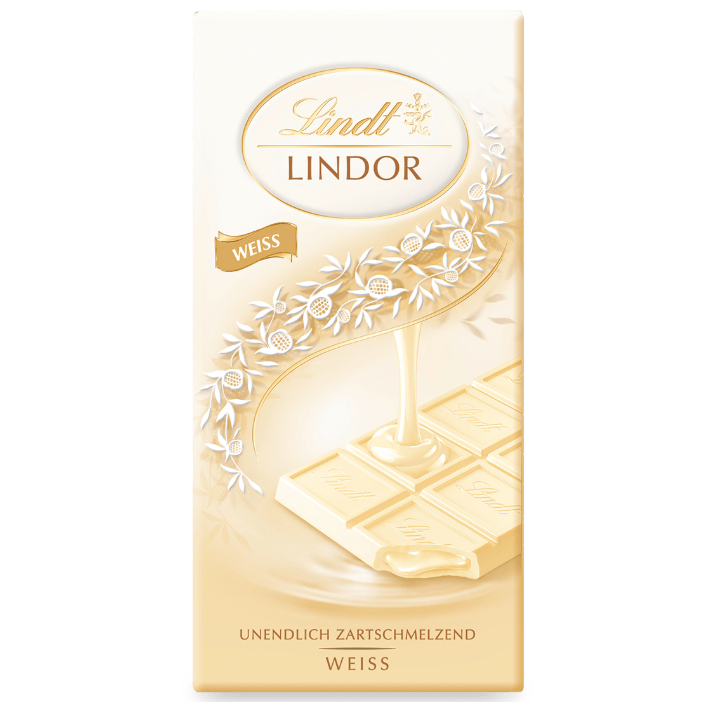 Шоколад білий Lindt Lindor White з ніжно танучою начинкою, 100г