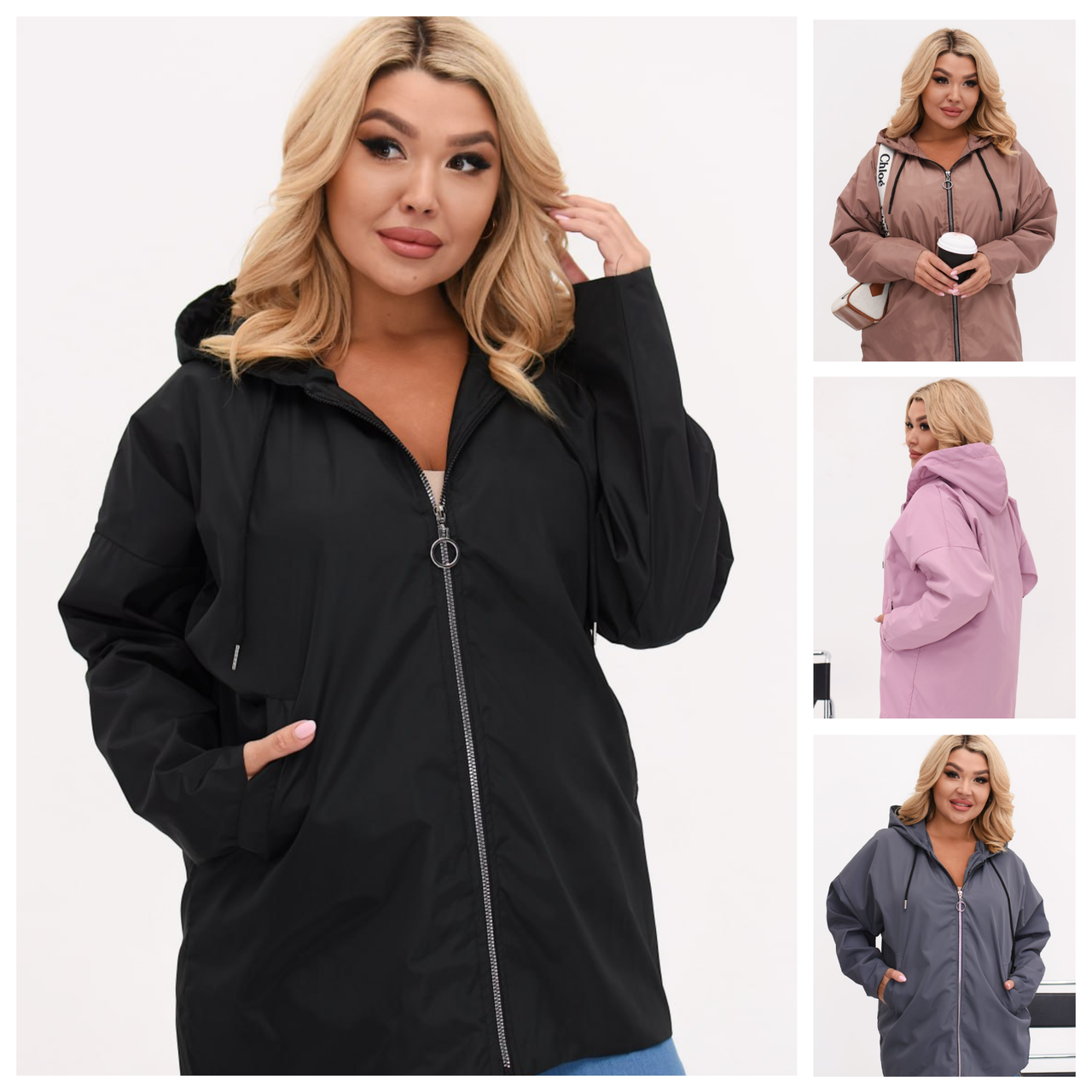 Р-ри 48-62 Жіноча весняна куртка ветровка, фото 1