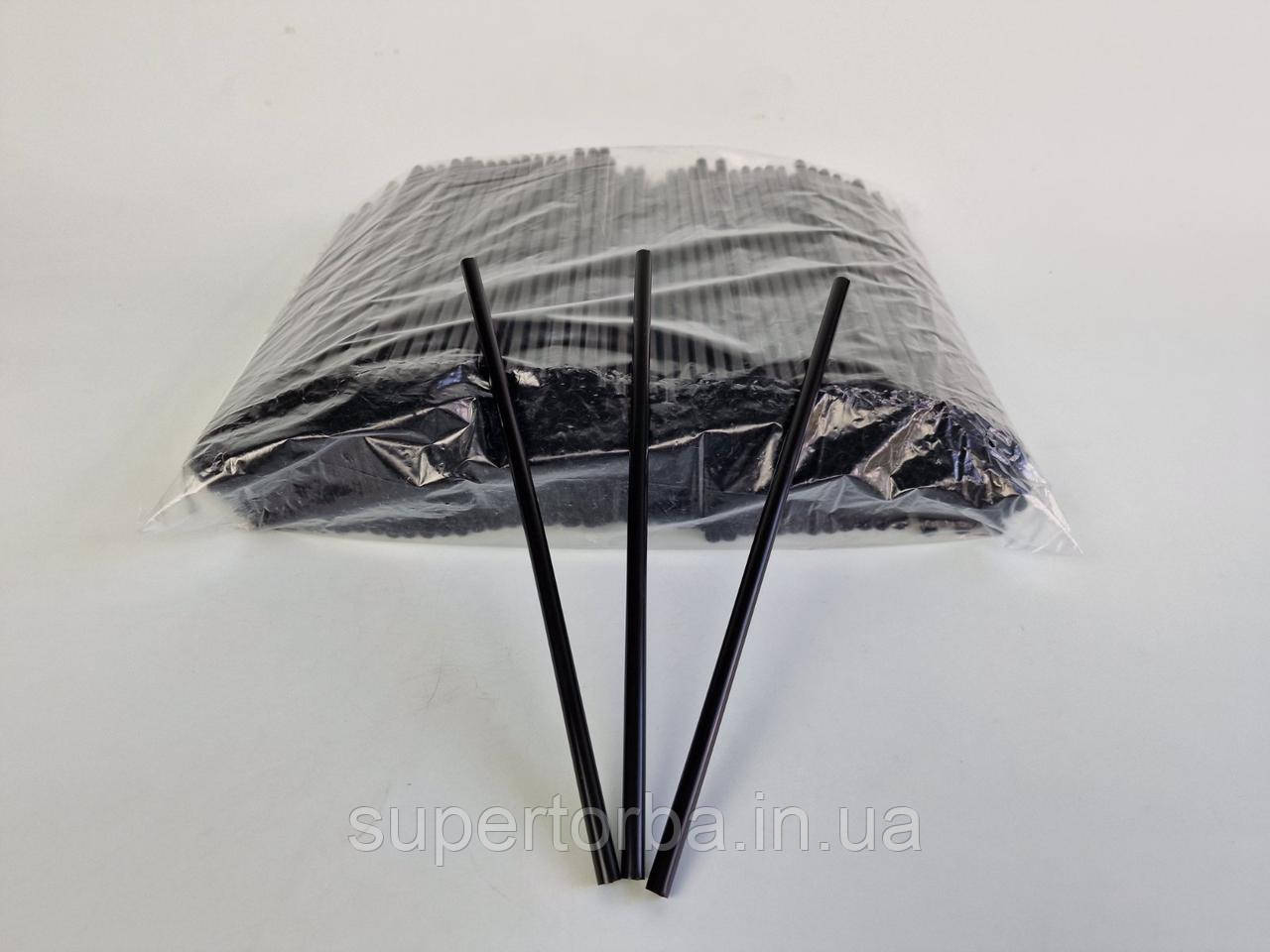 Трубочка d6,8-25 см "Фрішка" Чорна (500 шт.), фото 1