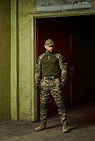 Тактичний армійський костюм піксель Убакс і Штани з наколінниками, Посилена піксельна форма польова для військовослужбовців ЗСУ