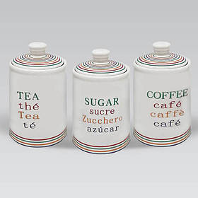 Набір керамічний ємностей для кави, чаю, цукру 3 шт "For you" Maestro MR-20031-03CS - MegaLavka