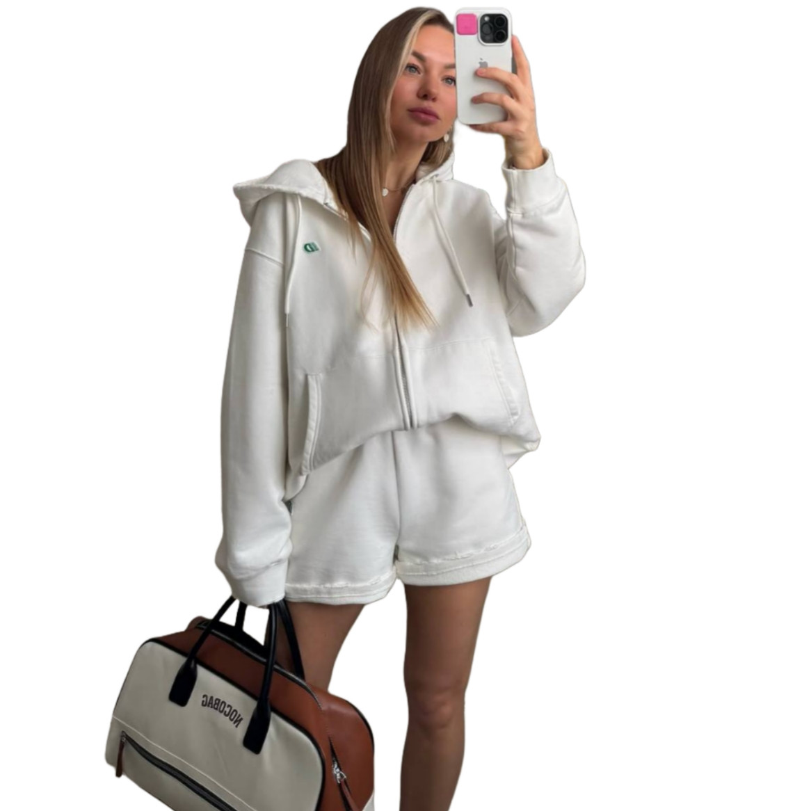 Костюм жіночий (штани та кофта) тринитка петля MIA-199 (42 - 48 р.) Білий