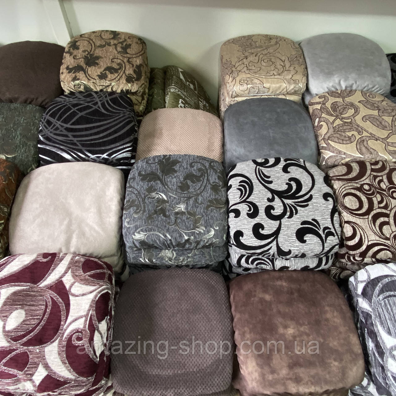 Чохли накидки на стільчики та табуретки На розмір табуретки від 30 до 34 см, фото 1