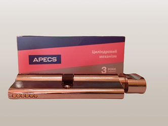 Циліндр дверний Apecs EM 70мм 35*35 ( ключ-поворот) 10 ключів
