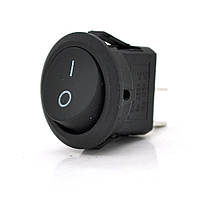 Перемикач on off KCD1-201 250VAC 6A 2 контакти black dutyfree