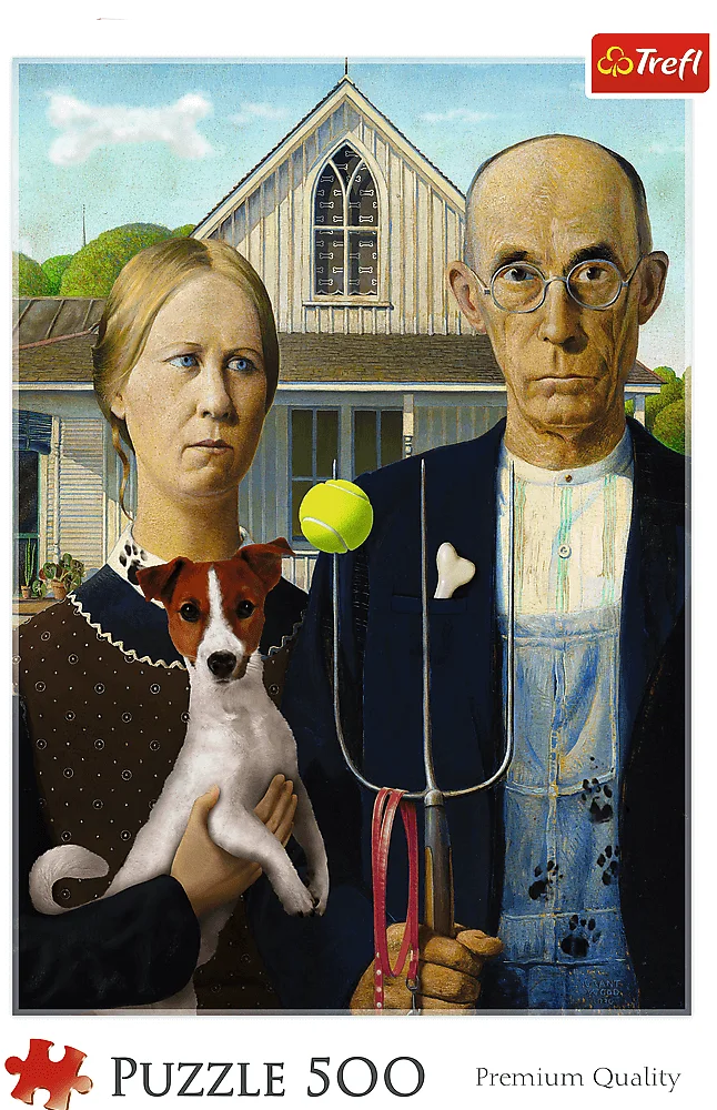 Пазли - (500 елм.) - "Американська готика" / Trefl, фото 1