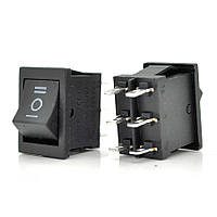 Перемикач on off KCD2-213 250VAC 6A 6 контактів black dutyfree