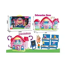 Домик Свинки Пеппы с персонажами мультфильма (4 шт) и аксессуарами