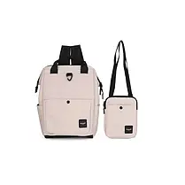 Рюкзак із сумочкою водонепроникний HIMAWARI 0403 Рудо-коричневий, фото 4