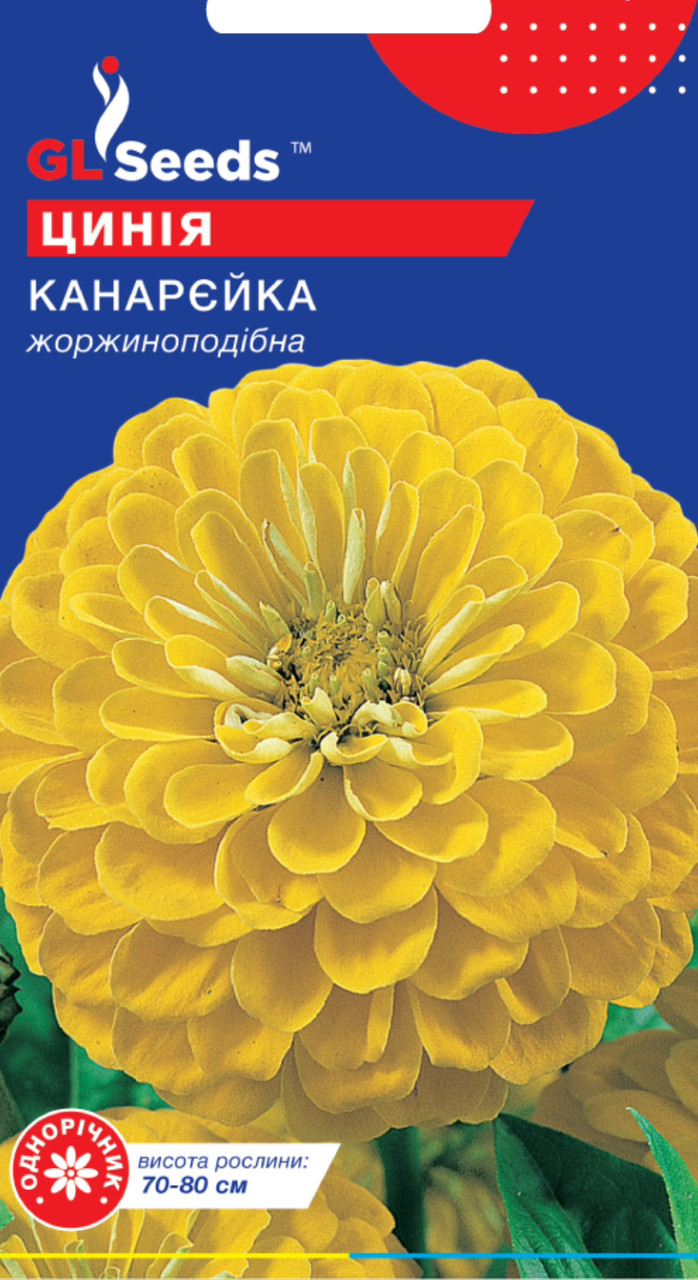 Насіння Цинії Канарейка; (0.5г), For Hobby, TM GL Seeds