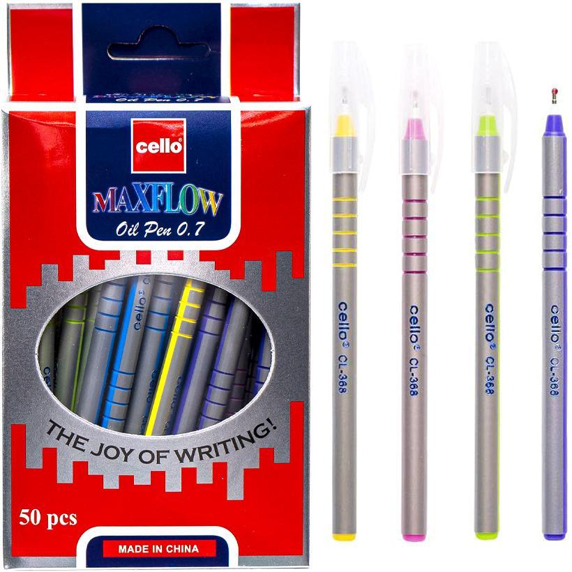 Ручка кулькова 0,7 мм Maxflow Cello CL268A синя